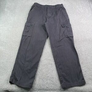 Vintage Arizona Jeans Pants Mens 34x32 Grey Cargo Utility Baggy Twill Skater